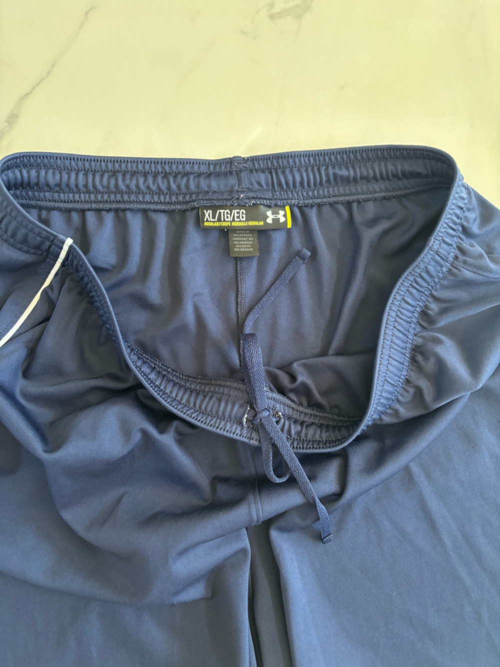 Under Armour Navy Blue Performance Shorts with White Accent and logo - Picture 8 of 8